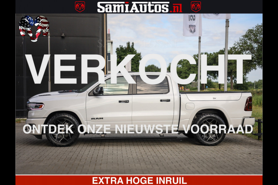 Dodge Ram Limited Night High Output 540HP 706Nm | Massage + Full Option | De Meest Luxe en Volle Pick-Up in zijn Klasse | Comfortabele Dubbele Cabine met Royale 5 Zitplaatsen | BPM vrij | Nu Leverbaar uit Voorraad | Voorraad Nr 2352 - 7649