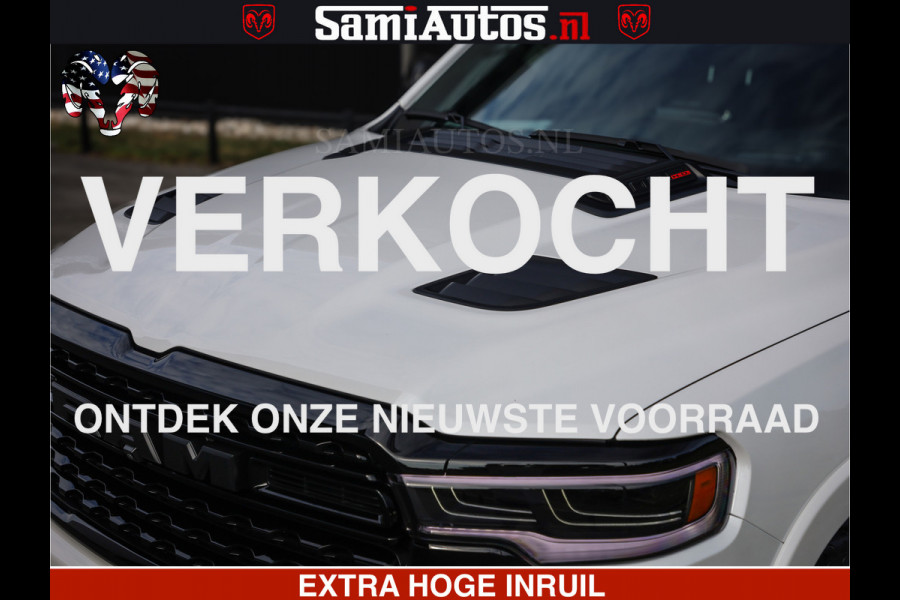 Dodge Ram Limited Night High Output 540HP 706Nm | Massage + Full Option | De Meest Luxe en Volle Pick-Up in zijn Klasse | Comfortabele Dubbele Cabine met Royale 5 Zitplaatsen | BPM vrij | Nu Leverbaar uit Voorraad | Voorraad Nr 2352 - 7649