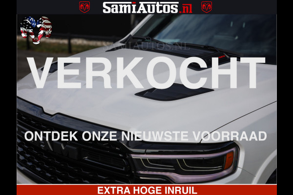 Dodge Ram Limited Night High Output 540HP 706Nm | Massage + Full Option | De Meest Luxe en Volle Pick-Up in zijn Klasse | Comfortabele Dubbele Cabine met Royale 5 Zitplaatsen | BPM vrij | Nu Leverbaar uit Voorraad | Voorraad Nr 2352 - 7649