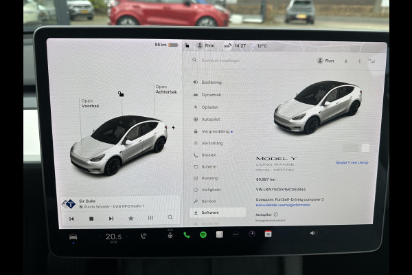 Tesla Model Y Long Range AWD 75 kWh BTW| SOH 89% | VAN €33.900,- NU VOOR SLECHTS €31.877,- Uw LENTEVOORDEEL €2.023,- |ORGINELE AFN. TREKHAAK TESLA| 20 INCH!|