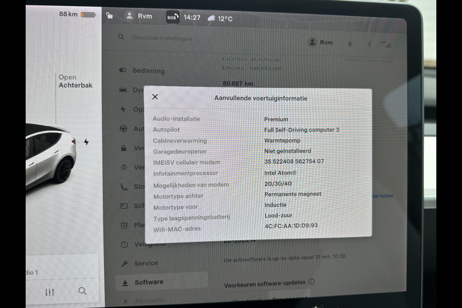 Tesla Model Y Long Range AWD 75 kWh BTW| SOH 89% | VAN €33.900,- NU VOOR SLECHTS €31.877,- Uw LENTEVOORDEEL €2.023,- |ORGINELE AFN. TREKHAAK TESLA| 20 INCH!|