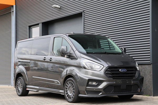 Ford Transit Custom MS-RT 320 2.0 TDCI L2H1 DC | ACC | BLIS | Bi-Xenon | Elek stoel | CarPlay | Navigatie | Camera | Stoelverwarming | L+R Schuifdeur | Lederen bekleding | Spoiler-pakket | Nieuwe APK | Verlengde fabrieksgarantie