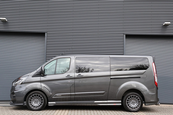 Ford Transit Custom 320 2.0 TDCI L2H1 MS-RT | ACC | BLIS | L+R Schuifdeur | SORTIMO | CarPlay | Navigatie | Camera | Stoelverwarming | 3-Zitter | PPF Folie | Lederen bekleding | Spoiler-pakket | Nieuwe APK