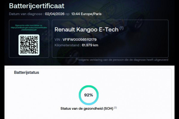 Renault Kangoo Z.E. Maxi*A/C*EX.ACCU*HUURACCU*BLUETOOTH*SCHUIFDEU