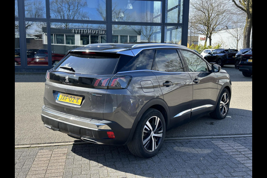 Peugeot 3008 1.6 HYbrid4 300 GT VAN €26.900,- NU VOOR SLECHTS €24.877,- Uw LENTEVOORDEEL €2.023,-PANORAMADAK| ADAPTIVE CRUISE CONTROL| STANDKACHEL| CAMERA VOOR + ACHTER|