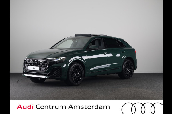 Audi Q8 Pro Line S 55 TFSI e 394 pk | Midnight emerald green | Glazen panoramadak | Bang & Olufsen Premium 3D | Sportstoelen plus voorin |