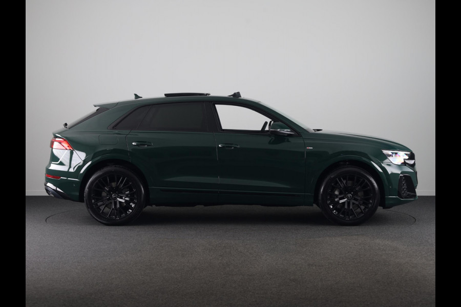 Audi Q8 Pro Line S 55 TFSI e 394 pk | Midnight emerald green | Glazen panoramadak | Bang & Olufsen Premium 3D | Sportstoelen plus voorin |