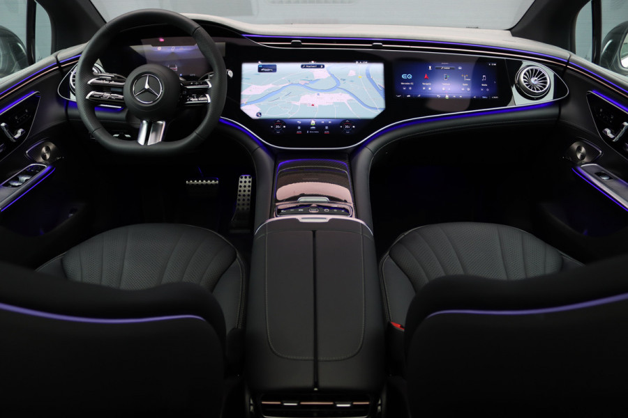 Mercedes-Benz EQE 350+ AMG Line Premium+ 96 kWh | Hyperscreen | Luchtvering | Achterasbesturing | Carbon | Distronic+ | Panoramadak | HUD | Verwarmd Stuurwiel | 22kW | Warmtepomp |