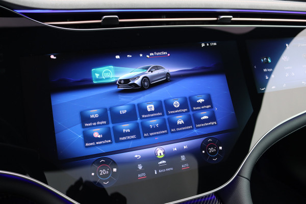 Mercedes-Benz EQE 350+ AMG Line Premium+ 96 kWh | Hyperscreen | Luchtvering | Achterasbesturing | Carbon | Distronic+ | Panoramadak | HUD | Verwarmd Stuurwiel | 22kW | Warmtepomp |