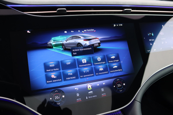 Mercedes-Benz EQE 350+ AMG Line Premium+ 96 kWh | Hyperscreen | Luchtvering | Achterasbesturing | Carbon | Distronic+ | Panoramadak | HUD | Verwarmd Stuurwiel | 22kW | Warmtepomp |