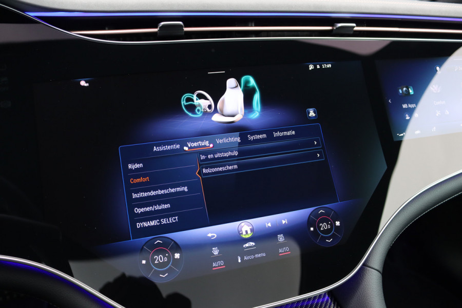 Mercedes-Benz EQE 350+ AMG Line Premium+ 96 kWh | Hyperscreen | Luchtvering | Achterasbesturing | Carbon | Distronic+ | Panoramadak | HUD | Verwarmd Stuurwiel | 22kW | Warmtepomp |