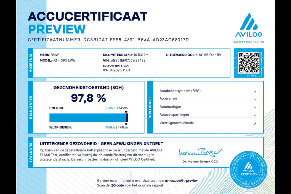BMW iX1 xDrive30 67 kWh M Sport SOH 97,8% | Panoramadak | Sportstoelen | Leer | Travelpakket