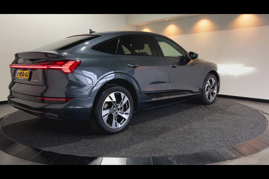 Audi e-tron Sportback 55 quattro Business edition Plus 95 kWh | Panoramadak } voorstoelen verwarmd Soh (batterijcheck) Waarde 91,0 %