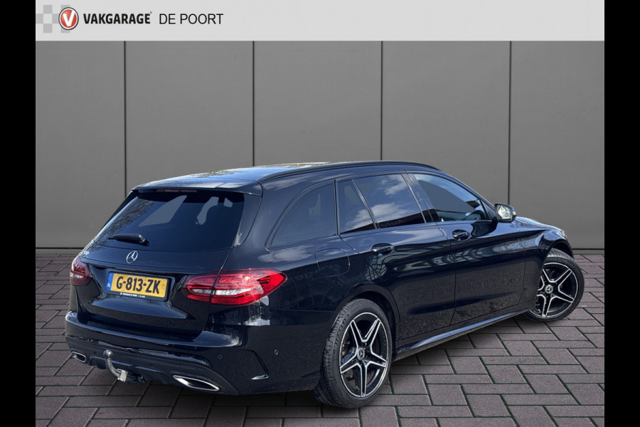 Mercedes-Benz C-Klasse Estate 180 Business Solution AMG | NL-auto | BTW | Pano | Leder | Trekhaak | Sfeerverlichting