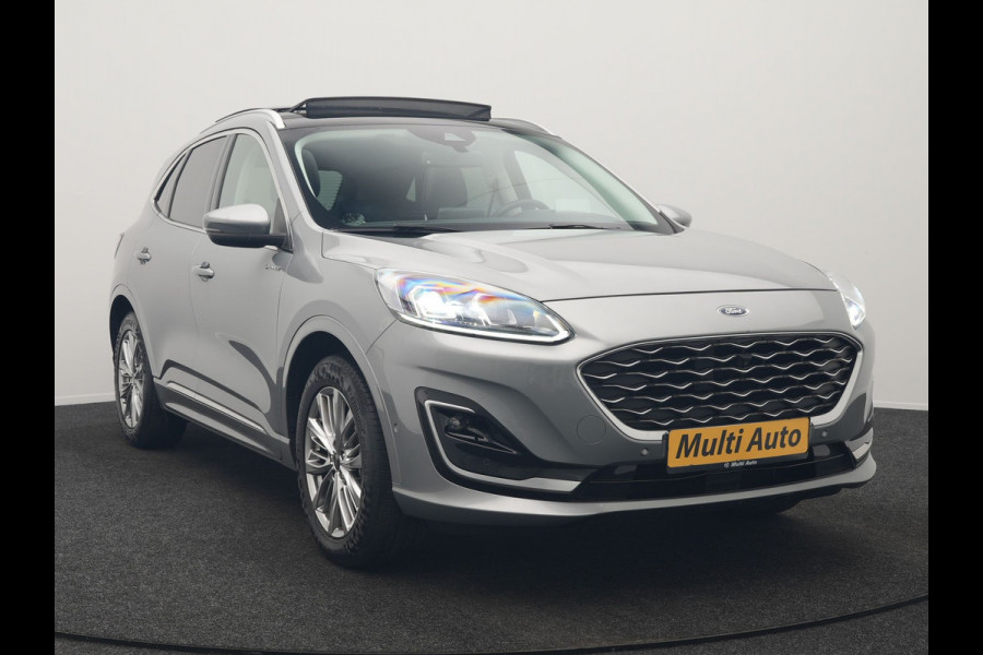 Ford Kuga 2.5 Vignale PHEV 225pk Dealer O.H | Panodak | Head Up | Bang & Olufsen Sound | Adaptive Cruise | 360 Camera | Lederen Sportstoelen Memory & Verwarmd | Keyless | Pilot Assist | Blis | Apple Carplay | Navigatie | Virtual | DAB  Plug In Hybrid |