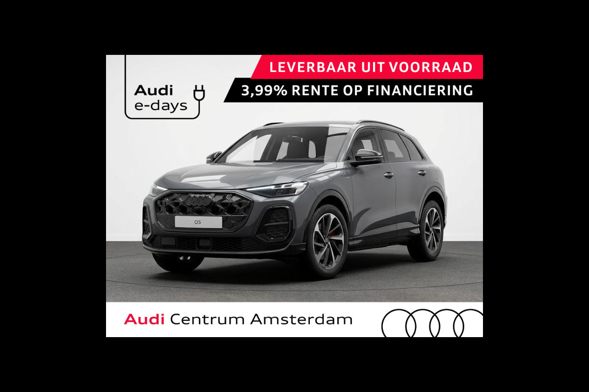 Audi Q5 S edition Competition e-hybrid 367 pk | B&O sound system | Glazen panoramadak | MMI Bijrijdersdisplay | Trekhaak elektrisch wegklapbaar |