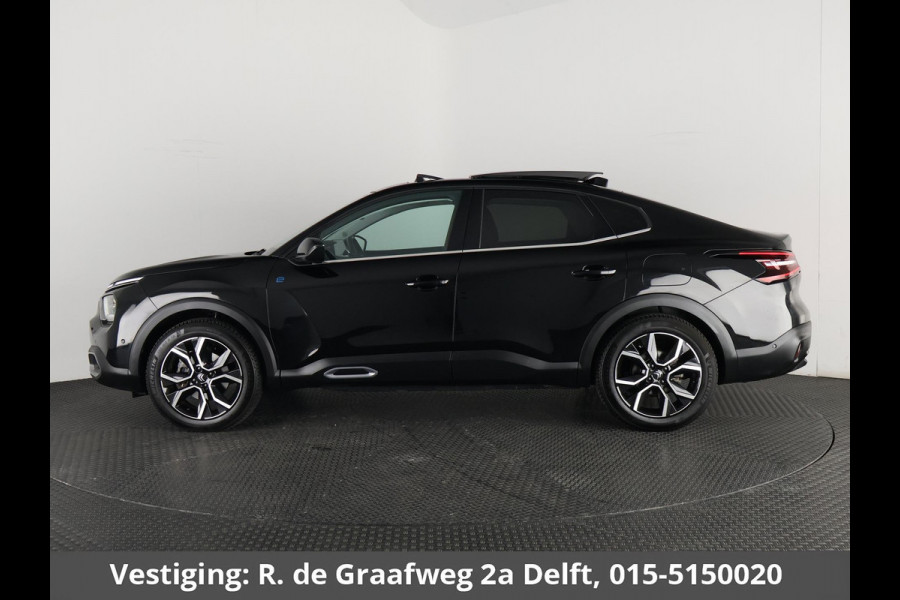 Citroën Ë-C4 X Max 54 kWh LONG RANGE | 97% SOH | Schuif-/Kanteldak | Navigatie | Leder | Camera |