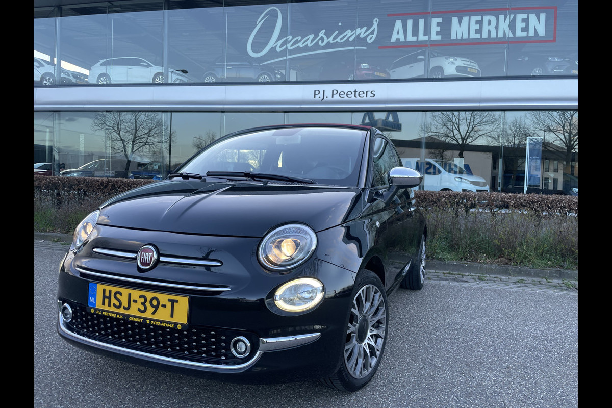 Fiat 500C 1.2 Lounge Airco - Apple carplay - Cruise control - Parkeersensor achter - Navigatiesysteem - Radio - Bluetooth - Licht metalen velgen 16 inch - Start/stop systeem - Elektrische ramen voor - Led dagverl