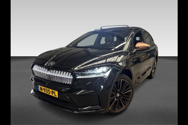Škoda ENYAQ iV 60 Founders Edition Black | 21 inch | Panaromadak | Lederen bekleding