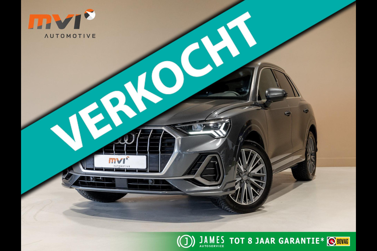 Audi Q3 35 TFSI 2x S Line / 150pk / Stoel en stuur verwarming / Achteruitrij camera / Sfeerverlichting /