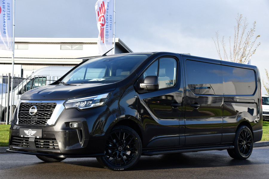 Nissan Primastar 2.0 dCi 150 L2H1 DC Black Edition 5 Jaar Garantie, Camera, Cruise, LED, Stoelverwarming, 2 x Schuifdeur, Clima, Automaat, Keyless, Uniek!