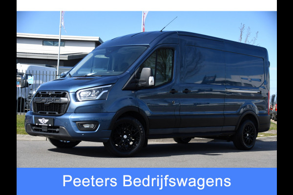Ford Transit 350 2.0 TDCI L3H2 Limited PB Edition Camera, Cruise, Carplay, 2 x schuifdeur, 185pk, Automaat, Xenon, Multimedia, Trekhaak, Uniek!