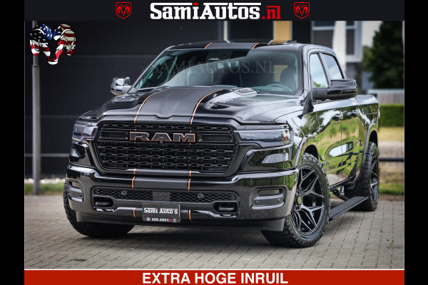 Dodge Ram LIMITED SPORT H.O 540HP 706Nm | Massage + Full Option | De Meest Luxe en Volle Pick-Up in zijn Klasse | Comfortabele Dubbele Cabine met Royale 5 Zitplaatsen | BPM vrij | Nu Leverbaar uit Voorraad | Voorraad Nr 2355 - 5149