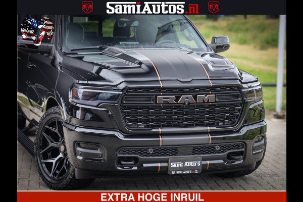Dodge Ram LIMITED SPORT H.O 540HP 706Nm | Massage + Full Option | De Meest Luxe en Volle Pick-Up in zijn Klasse | Comfortabele Dubbele Cabine met Royale 5 Zitplaatsen | BPM vrij | Nu Leverbaar uit Voorraad | Voorraad Nr 2355 - 5149