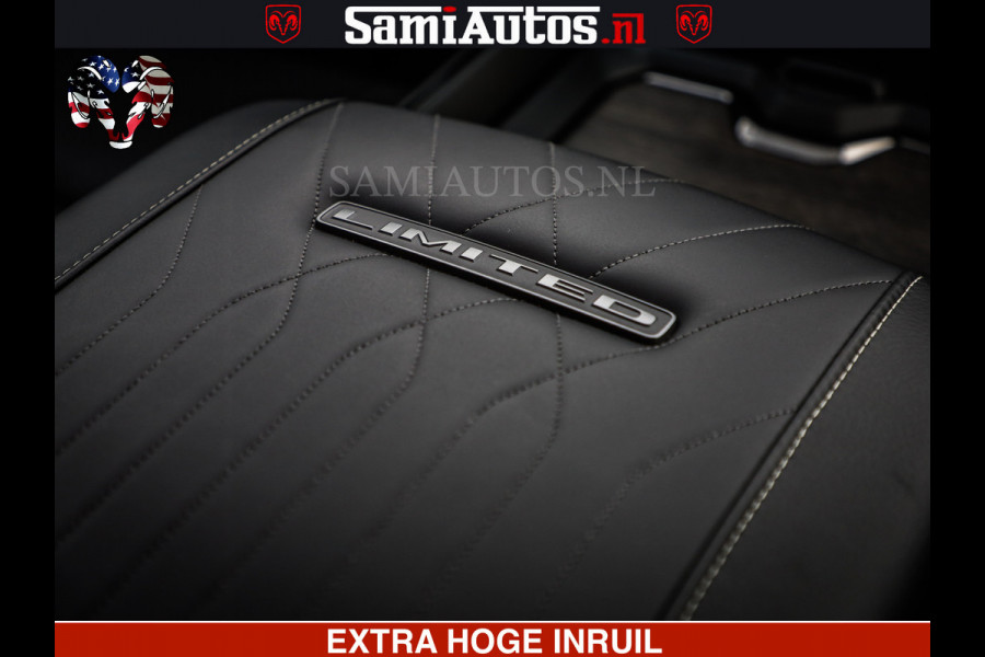 Dodge Ram LIMITED SPORT H.O 540HP 706Nm | Massage + Full Option | De Meest Luxe en Volle Pick-Up in zijn Klasse | Comfortabele Dubbele Cabine met Royale 5 Zitplaatsen | BPM vrij | Nu Leverbaar uit Voorraad | Voorraad Nr 2355 - 5149