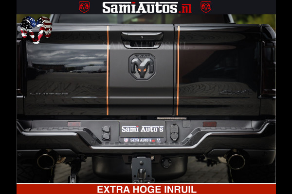 Dodge Ram LIMITED SPORT H.O 540HP 706Nm | Massage + Full Option | De Meest Luxe en Volle Pick-Up in zijn Klasse | Comfortabele Dubbele Cabine met Royale 5 Zitplaatsen | BPM vrij | Nu Leverbaar uit Voorraad | Voorraad Nr 2355 - 5149
