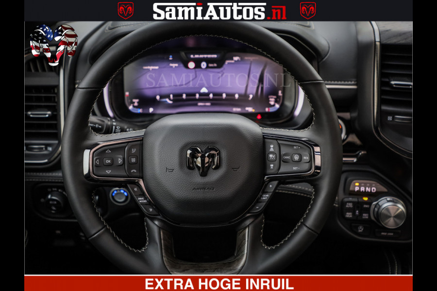 Dodge Ram LIMITED SPORT H.O 540HP 706Nm | Massage + Full Option | De Meest Luxe en Volle Pick-Up in zijn Klasse | Comfortabele Dubbele Cabine met Royale 5 Zitplaatsen | BPM vrij | Nu Leverbaar uit Voorraad | Voorraad Nr 2355 - 5149