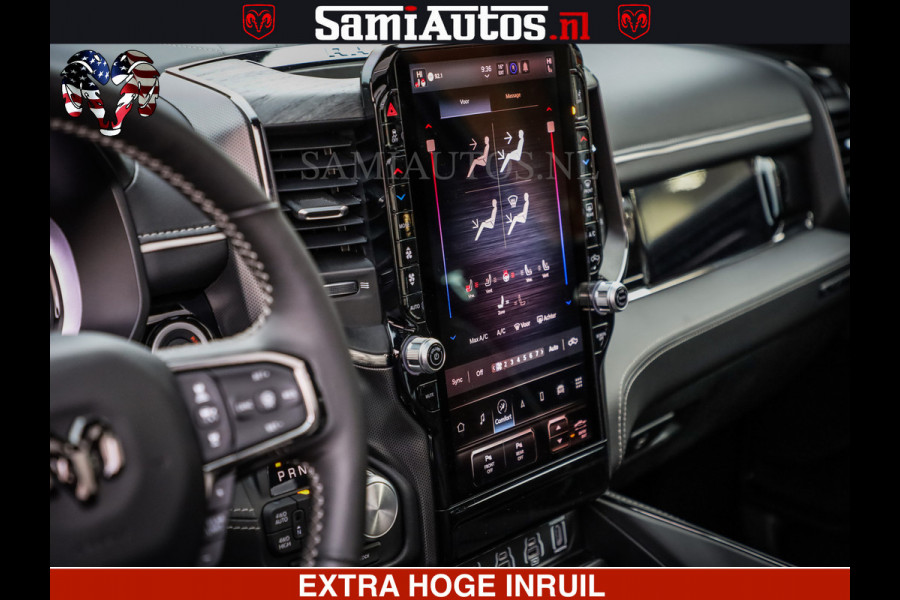 Dodge Ram LIMITED SPORT H.O 540HP 706Nm | Massage + Full Option | De Meest Luxe en Volle Pick-Up in zijn Klasse | Comfortabele Dubbele Cabine met Royale 5 Zitplaatsen | BPM vrij | Nu Leverbaar uit Voorraad | Voorraad Nr 2355 - 5149