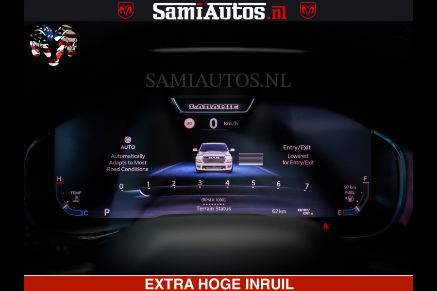 Dodge Ram 1500 Night Premium | Full Option | Eerste Eigenaar | De Meest Luxe Pick-Up in zijn Klasse | Comfortabele Dubbele Cabine met Royale 5 Zitplaatsen | Bom Vol |