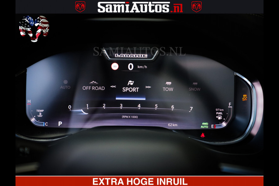 Dodge Ram 1500 Night Premium | Full Option | Eerste Eigenaar | De Meest Luxe Pick-Up in zijn Klasse | Comfortabele Dubbele Cabine met Royale 5 Zitplaatsen | Bom Vol |