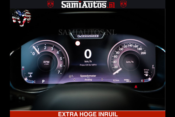 Dodge Ram 1500 Night Premium | Full Option | Eerste Eigenaar | De Meest Luxe Pick-Up in zijn Klasse | Comfortabele Dubbele Cabine met Royale 5 Zitplaatsen | Bom Vol |