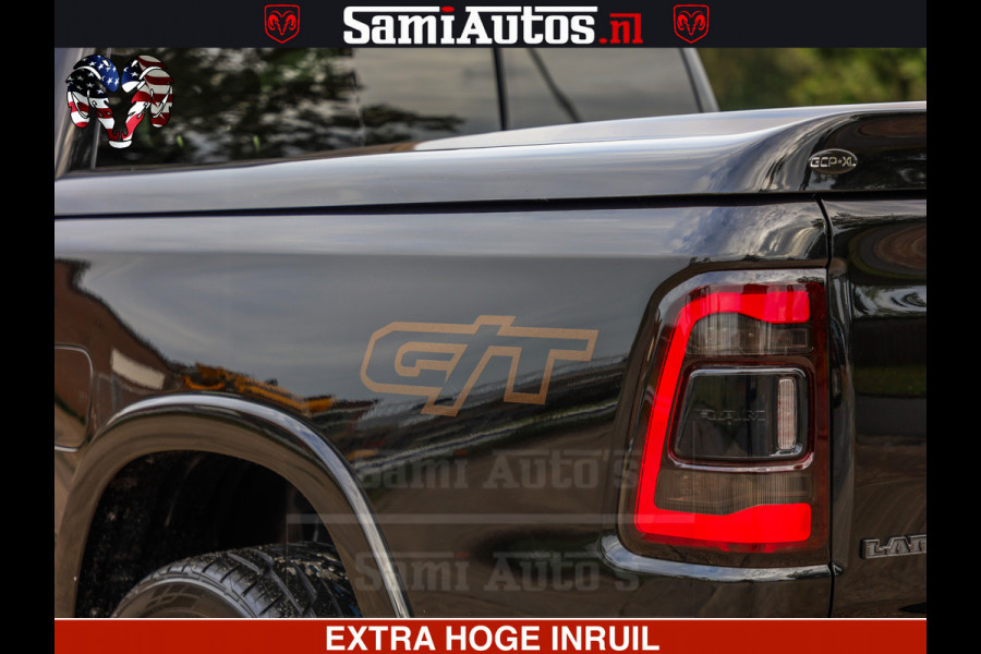 Dodge Ram GT TRX PACK | 5.7 V8 HEMI | STRIPING | LUCHT VERING | ADAPTIVE CRUISE | PANORAMADAK | MEGA DIK | Comfortabele Dubbele Cabine met Royale 5 Zitplaatsen | DC |
