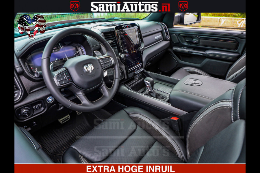 Dodge Ram GT TRX PACK | 5.7 V8 HEMI | STRIPING | LUCHT VERING | ADAPTIVE CRUISE | PANORAMADAK | MEGA DIK | Comfortabele Dubbele Cabine met Royale 5 Zitplaatsen | DC |