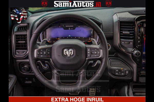 Dodge Ram GT TRX PACK | 5.7 V8 HEMI | STRIPING | LUCHT VERING | ADAPTIVE CRUISE | PANORAMADAK | MEGA DIK | Comfortabele Dubbele Cabine met Royale 5 Zitplaatsen | DC |