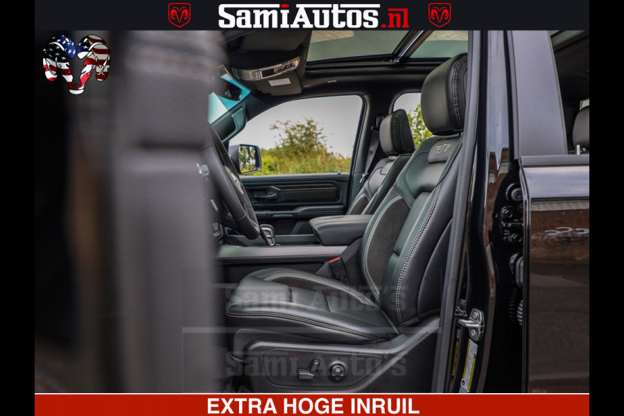 Dodge Ram GT TRX PACK | 5.7 V8 HEMI | STRIPING | LUCHT VERING | ADAPTIVE CRUISE | PANORAMADAK | MEGA DIK | Comfortabele Dubbele Cabine met Royale 5 Zitplaatsen | DC |