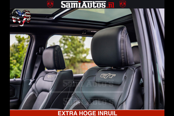 Dodge Ram GT TRX PACK | 5.7 V8 HEMI | STRIPING | LUCHT VERING | ADAPTIVE CRUISE | PANORAMADAK | MEGA DIK | Comfortabele Dubbele Cabine met Royale 5 Zitplaatsen | DC |