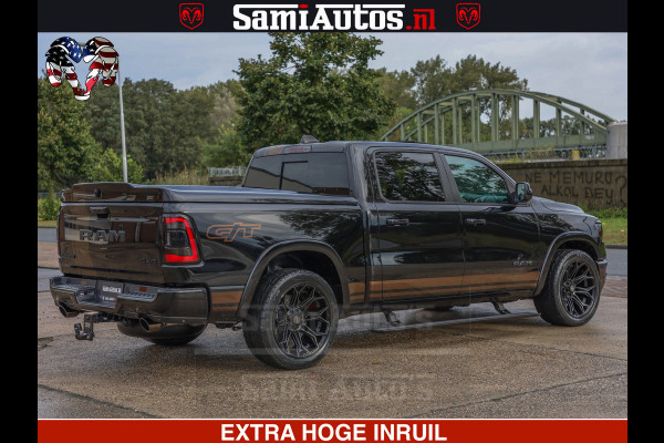 Dodge Ram GT TRX PACK | 5.7 V8 HEMI | STRIPING | LUCHT VERING | ADAPTIVE CRUISE | PANORAMADAK | MEGA DIK | Comfortabele Dubbele Cabine met Royale 5 Zitplaatsen | DC |