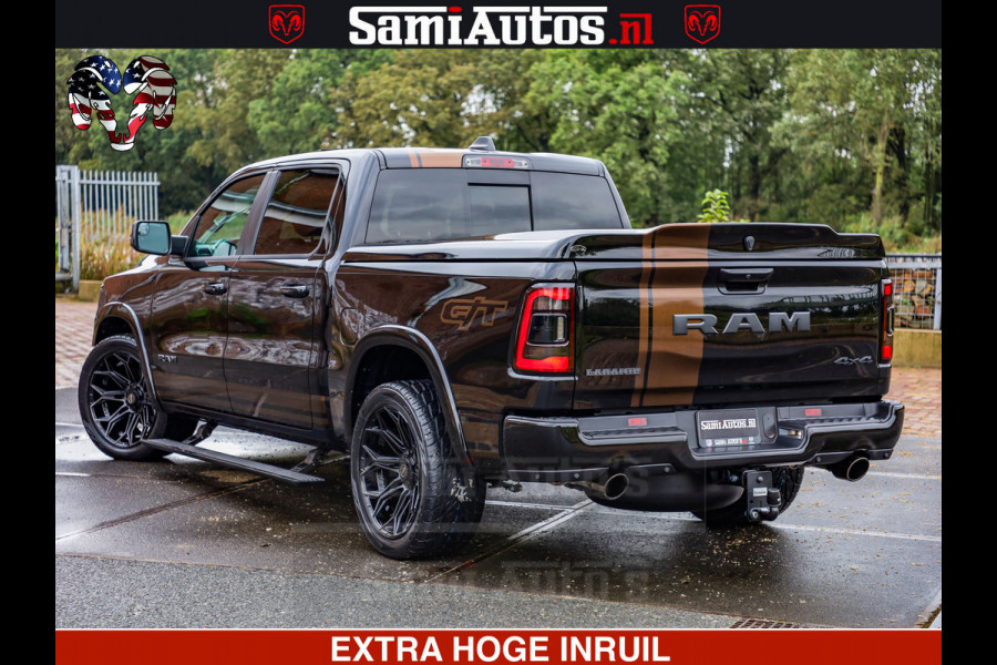 Dodge Ram GT TRX PACK | 5.7 V8 HEMI | STRIPING | LUCHT VERING | ADAPTIVE CRUISE | PANORAMADAK | MEGA DIK | Comfortabele Dubbele Cabine met Royale 5 Zitplaatsen | DC |
