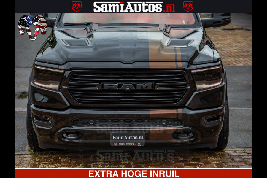 Dodge Ram GT TRX PACK | 5.7 V8 HEMI | STRIPING | LUCHT VERING | ADAPTIVE CRUISE | PANORAMADAK | MEGA DIK | Comfortabele Dubbele Cabine met Royale 5 Zitplaatsen | DC |