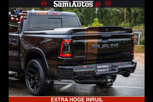Dodge Ram GT TRX PACK | 5.7 V8 HEMI | STRIPING | LUCHT VERING | ADAPTIVE CRUISE | PANORAMADAK | MEGA DIK | Comfortabele Dubbele Cabine met Royale 5 Zitplaatsen | DC |