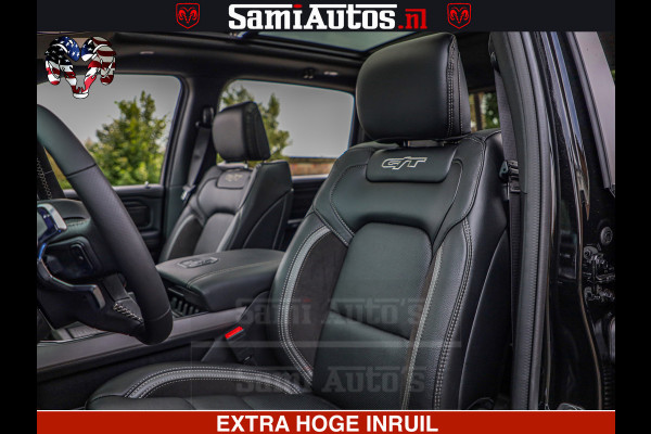 Dodge Ram GT TRX PACK | 5.7 V8 HEMI | STRIPING | LUCHT VERING | ADAPTIVE CRUISE | PANORAMADAK | MEGA DIK | Comfortabele Dubbele Cabine met Royale 5 Zitplaatsen | DC |