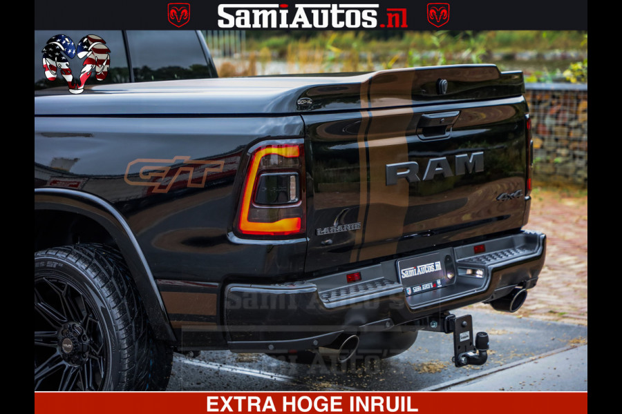 Dodge Ram GT TRX PACK | 5.7 V8 HEMI | STRIPING | LUCHT VERING | ADAPTIVE CRUISE | PANORAMADAK | MEGA DIK | Comfortabele Dubbele Cabine met Royale 5 Zitplaatsen | DC |