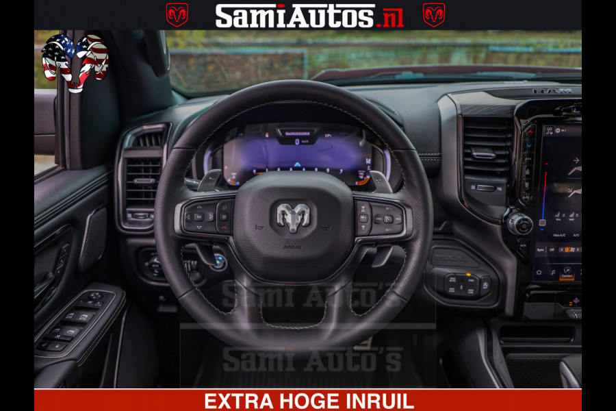 Dodge Ram GT TRX PACK | 5.7 V8 HEMI | STRIPING | LUCHT VERING | ADAPTIVE CRUISE | PANORAMADAK | MEGA DIK | Comfortabele Dubbele Cabine met Royale 5 Zitplaatsen | DC |