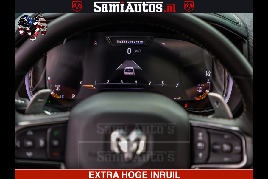 Dodge Ram GT TRX PACK | 5.7 V8 HEMI | STRIPING | LUCHT VERING | ADAPTIVE CRUISE | PANORAMADAK | MEGA DIK | Comfortabele Dubbele Cabine met Royale 5 Zitplaatsen | DC |