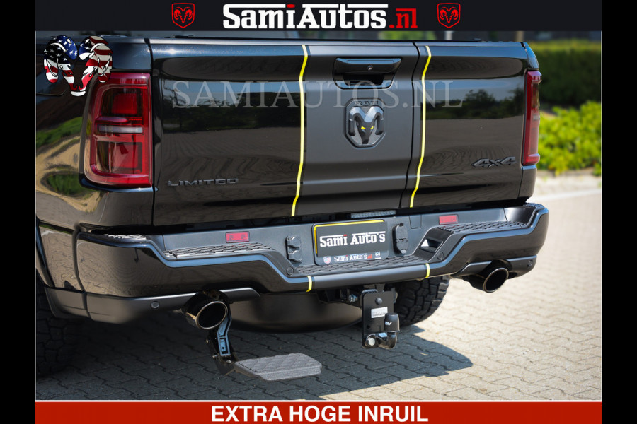 Dodge Ram Limited Night Sport High Output 540HP 706Nm | Massage + Full Option | De Meest Luxe en Volle Pick-Up in zijn Klasse | Comfortabele Dubbele Cabine met Royale 5 Zitplaatsen | BPM vrij | Nu Leverbaar uit Voorraad | Voorraad Nr 2356 - 0990
