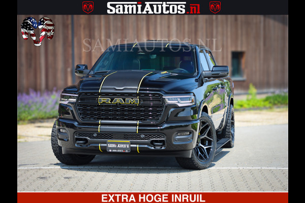 Dodge Ram Limited Night Sport High Output 540HP 706Nm | Massage + Full Option | De Meest Luxe en Volle Pick-Up in zijn Klasse | Comfortabele Dubbele Cabine met Royale 5 Zitplaatsen | BPM vrij | Nu Leverbaar uit Voorraad | Voorraad Nr 2356 - 0990
